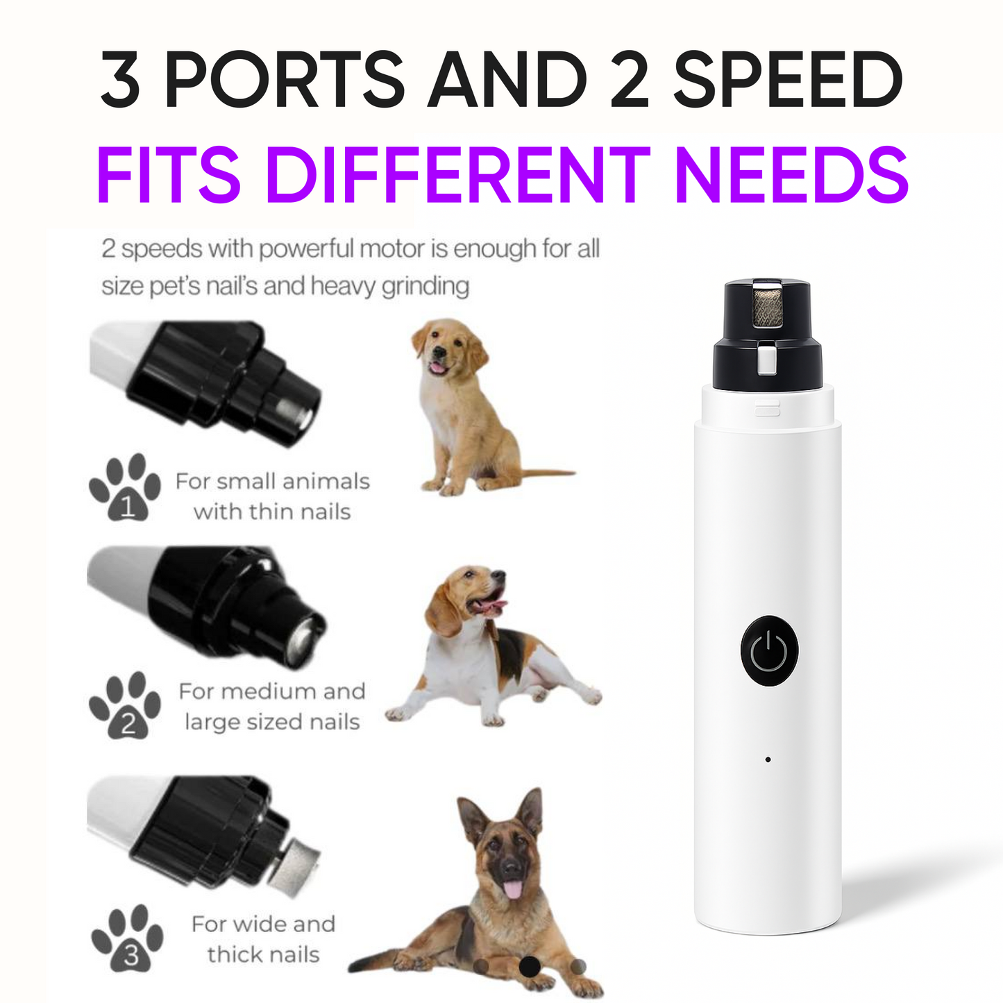 🐾 Novido™ Electric nail grinder - Stress-free nail trimming for pets