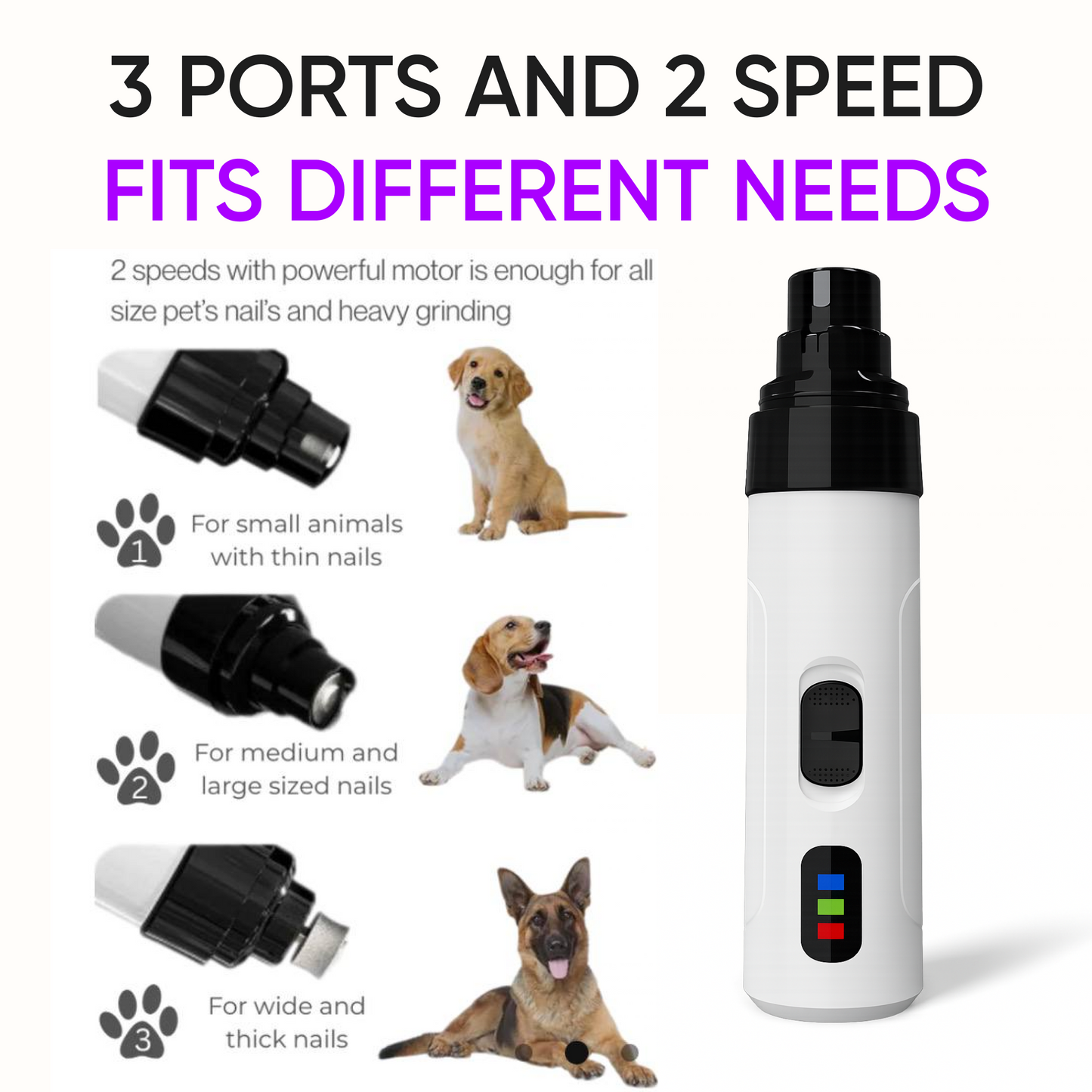 🐾 Novido™ Electric nail grinder - Stress-free nail trimming for pets