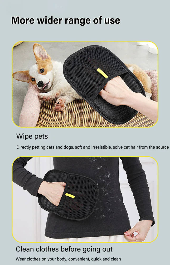 🐾 Novido™ #1 Best-Selling Grooming Glove for Pets